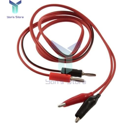 1M Wire 5A AV Banana Plug Crocodile Clamps Alligator Clip Cable Lead Connector Dual Tester Probe for Multimeter Measure Tool DIY
