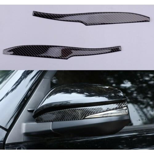 1 Pair Car Black Carbon Fiber Exterior Side Rearview Mirror Cover Trim Fit for Toyota 4Runner 2010-2015 2016 2017 2018 2019 2020