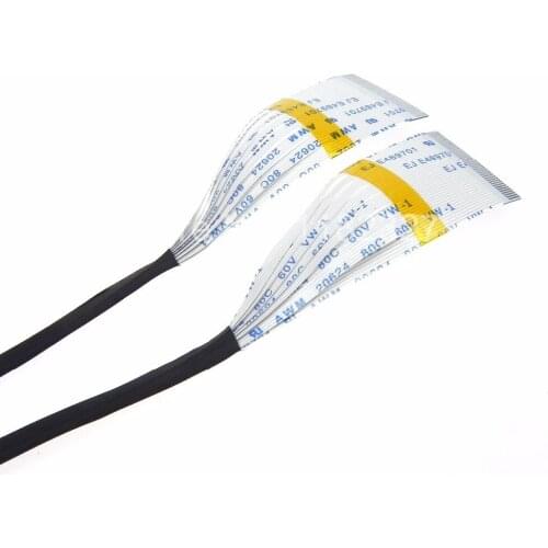 1pcs/lot Ultra flex FFC cable 40pin 0.5mm pitch 228mm length A type stiffener length 5mm conductor length 4mm 7 cuts 8 parts