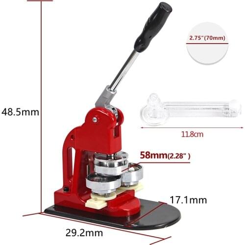 100pcs Fabric Button Maker Badge Punch Press Machine with Button Parts and Cutter 75mm