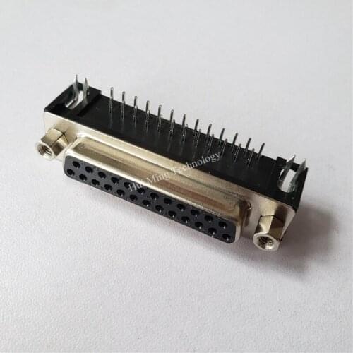 15pcs DB25 female curved legs welded plate DR25 looper DB25 connector horizontal copper core for PCB