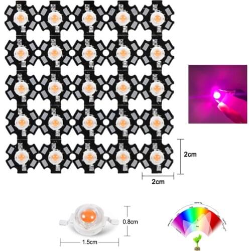 3W full spectrum led grow chip with PCB star , led grow lights ,broad spectrum 380nm-840nm led diode for indoor plant
