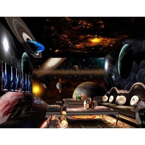 WDBH 3d room wallpaper custom photo Space planet themed space Whole house wall home decor 3d wall murals wallpaper for walls 3 d