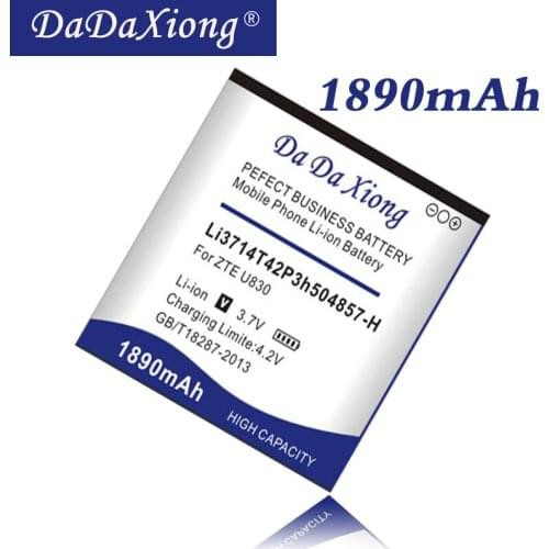 Da Da Xiong 1890mAh Li3714T42P3h504857-H Battery for ZTE Beeline smart 2 V808 U880S U812 V788D U830 N788 U788 N789 N799D battery