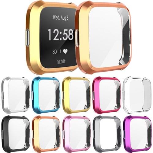 Cover For fitbit Versa lite strap Case Screen Protector Smart Watch Accessories Ultra-thin Soft TPU Protective Shell