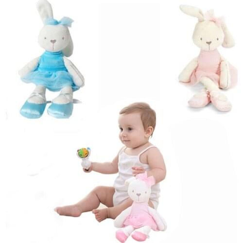 Baby Comfort Doll Plush Rabbit Toys Sleeping Millie Boris Smooth Obedient Plush Doll Rabbit Sleep Calm Doll Birthday Gifts K0069