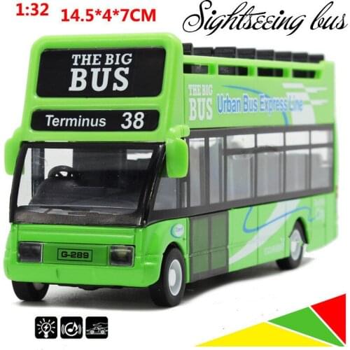 Sightseeing car, 1:32 alloy pull back bus, Wagon, Diecast cars,childrens toys, gifts, hot free shipping