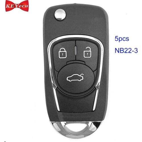 KEYECU 5pcs KEYDIY NB22-3 Universal Multi-functional Remote Control Key for KD900/KD-X2