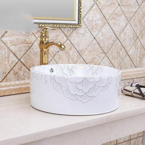China Artistic Porcelain Handmade Porcelain Lavabo Bathroom Vessel Sinks ceramic wash basin bathroom wash hand basins white