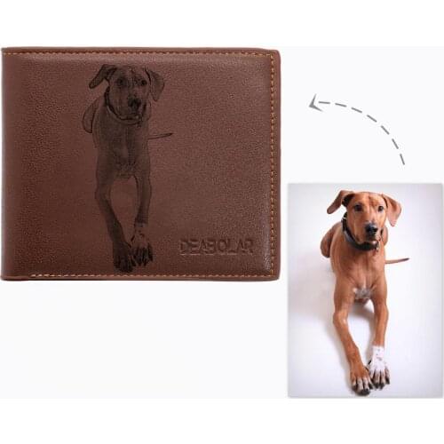 Personalized Photo Mens Leather Trifold Wallet，Custom Photo Wallet Personalized Photo Wallet Custom Wallet Personalized Walle