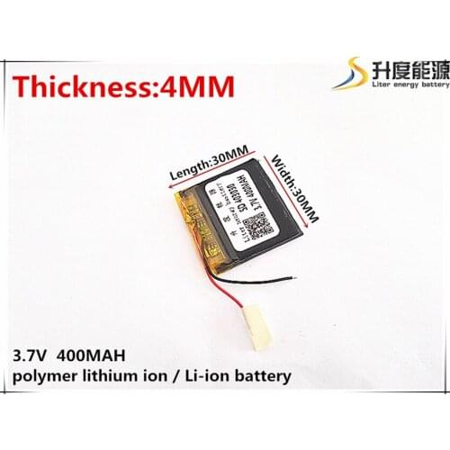 3.7V 400mAh 403030 Lithium Polymer Li-Po li ion Rechargeable Battery cells For Mp3 MP4 MP5 GPS mobile tablet battery