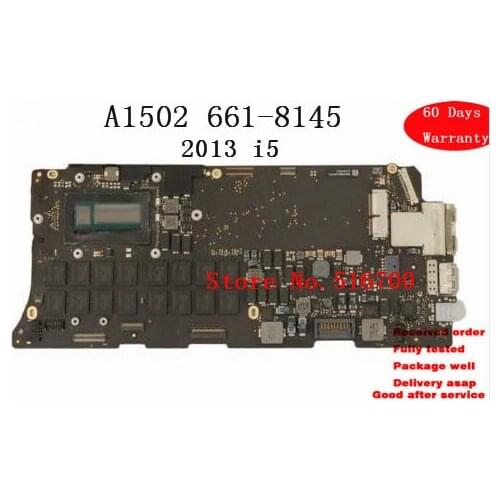 Carte Mere For MacBook Pro Retina 13" A1502 2013 i5 2.4GHz 8GB Logic Board 661-8145 820-3536-A Working and fully tested