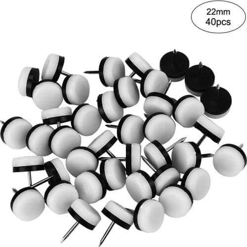 40Pcs Thickened Furniture Anti-slip Mat Nylon Slider Pad Floor Protector Table Chair Feet Legs 18/20/22mm Non-slip Felt Pad Nail