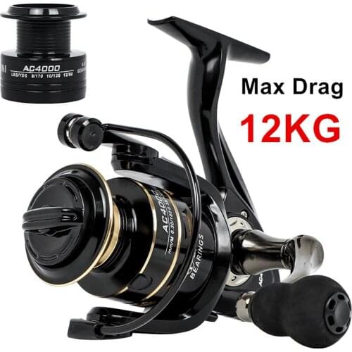 2021 New Spinning reels 12KG Max Drag Carrete de pesca 5.2:1 Metal Stainless Steel Fishing Reel Saltwater Reel for Fishing