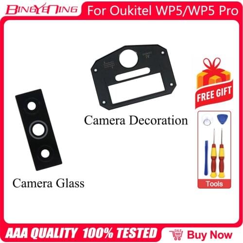 BingYeNing New Original Rear Camera Garnish Decorative Accessories+Camera Glass Lens For Oukitel WP5 Phone