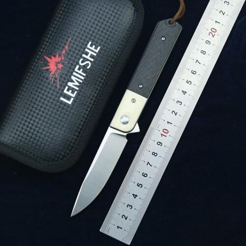 New folding knife m390 N690 blade carbon fiber handle outdoor camping high hardness kitchen knife hunting fruit knife EDC tool