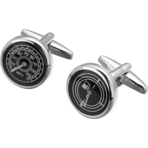A pair of high quality automotive speedometer Design Engineer oil gauge Cufflinks men French shirt cuff Cufflinks