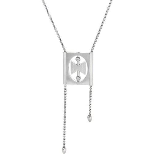 Tide Brand Rotatable Telescopic Axe Necklace Dark Wind Hip-Hop Tassel Personality Autumn And Winter Sweater Chain