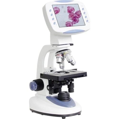 5MP Zoom 200X-5000X Professional electronic digital HD Biological Lab Microscope 6.5-inch LCD camera Memory card USB interface
