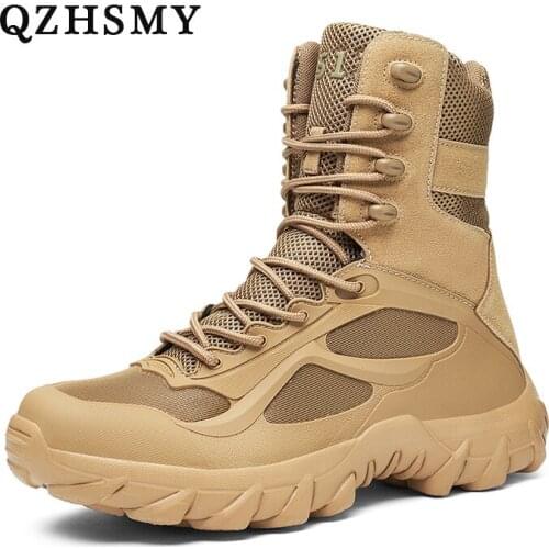 QZHSMY Outdoor Large Size 48 Super Light Military Skill Boots High Quality Snow Boots Lace-up Anti-slip Mountaineering Boots