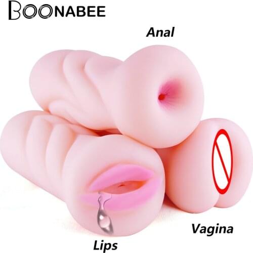 Realistic Vagina Pussy Deep Throat Male Masturbator Artificial Vaigna Mouth Anal Erotic Oral Sex Adult Sex Toys for Men