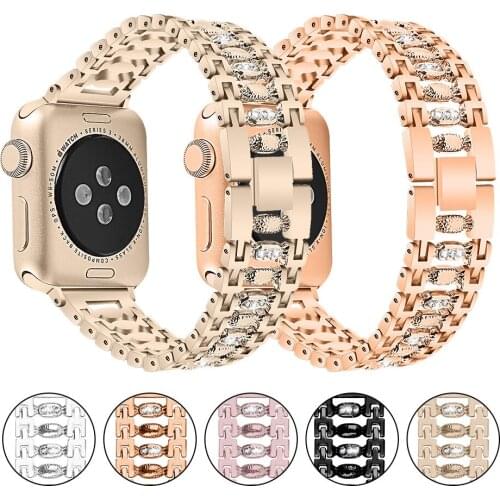 Luxury Stainless Steel Watch Band Strap Bracelet for iWatch Apple Watch 38mm/42mm Series 4/3/2/1 Apple Watch Accessories