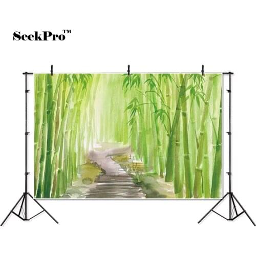 Thin vinyl bamboo Trail trod baby birthday children photo Backgrounds Printed Professional indoor Photographic studio Backdrops