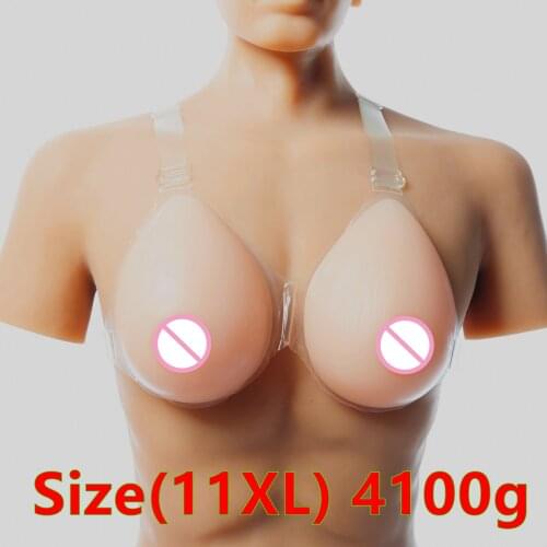 Transgender Boobs 4100g/pair Crossdresser Adhesive Fake Breast Artificial Breast Boob Enhancer Shemale Silicone Breast Form