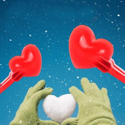 Heart Snowball Maker Thicken Reinforcement Playable Winter Outdoor Toys Snowball