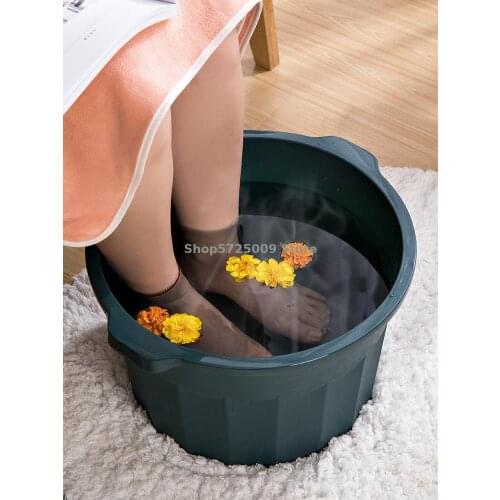 Foot Soaking Bucket With Roller Over Leg Household Thermal Insulation Foot Bath Plastic Foot Basin Dormitory Massage Foot Soakin