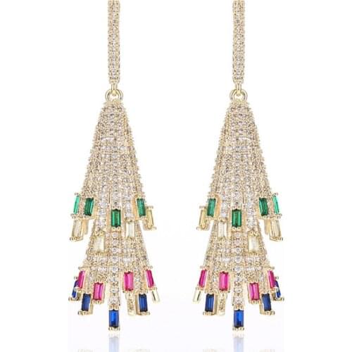 Zlxgirl jewelry mixed mirco pave zircon stud wedding earrings jewelry womens gold brincos fashion bridal ears piercings gifts