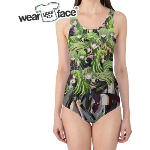 Anime Geass Cartoon 3D All Over Printed One Piece Swimwear Beach Sportswear Summer Women Plus Size Swimsuit