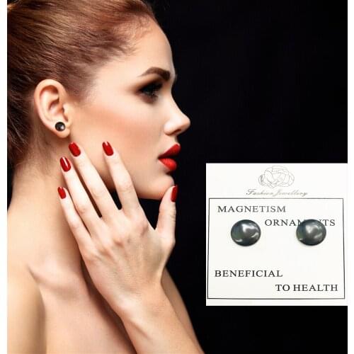 1 Pair Magnetic Slimming Earrings Weight Lose Slimming Auricular Therapy Slim Ear Studs Patch Fat Burning Health Jewelry