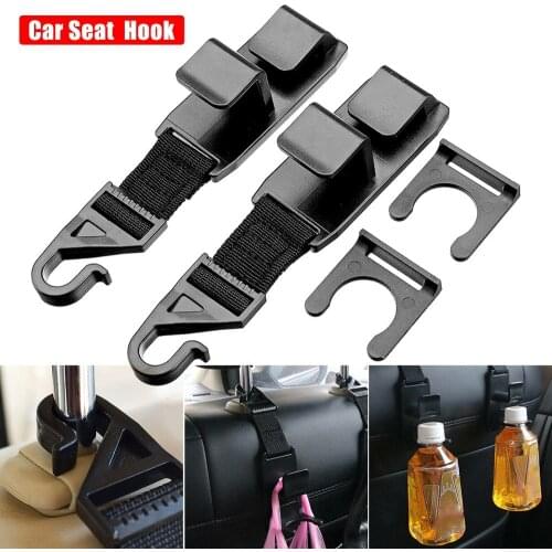 2/4 pcs Car Rear Seat Hook Interior Auto Products Hooks for Hanging Hanger Bag Organizer Hook Seat Headrest Holder Car Accessory