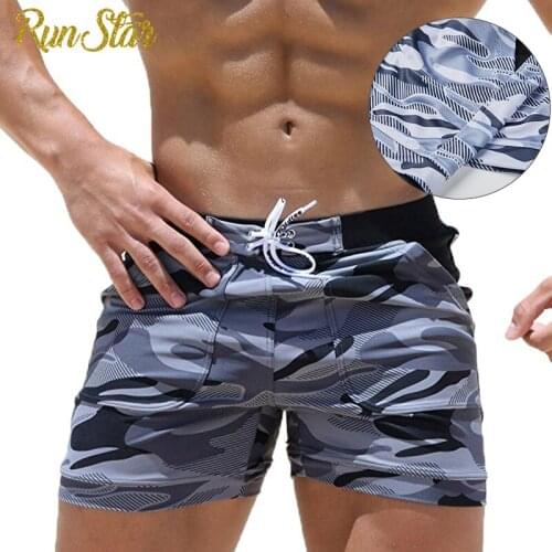 2021 Brand Hot Sale Summer Quick Dry Mens Swimwear Homme Fashion Plus Size Trunks High Quality Elastic Swim Trunks