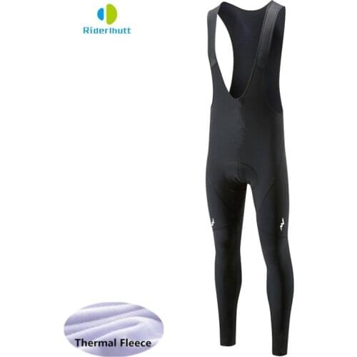 2021 Men Padded Cycling Long Winter thermal fleece Bicycle Bib Pants 9D Gel Pad Bike Tights Mtb Ropa Pantalon Ciclismo Invierno