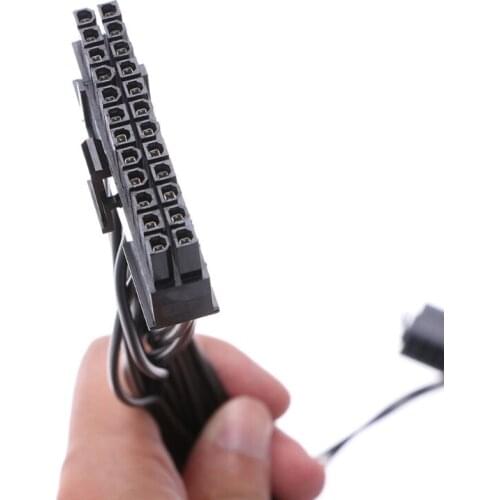 24Pin 20+4P 3-Way multiple PSU A TX Power Supply Adapter Cable For Mining miner ABCD