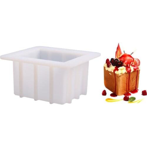 500ml Durable Resin Soap Mould Cake Silicone Toast Mold, Square Cube Jelly Cake Bread Make Craft Mould, Chocolate Making Mold