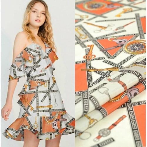 50x110cm 100% natural mulberry silk organza satin fabric cloth 20mm printed fashion clothing fabric for dress alibaba express