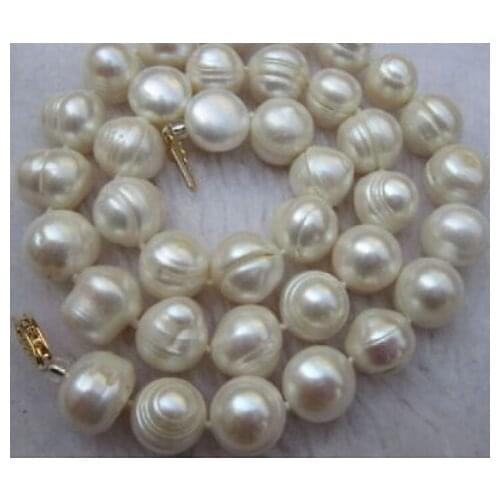 8-9MMCHARMING SOUTH SEA BAROQUE 18 INCH WHITE PEARL NECKLACE