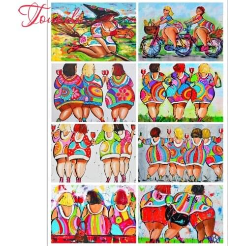Full Square or round Diamond 5D DIY Diamond Painting "Cartoon Sexy Women, Fat Lady" 3D Embroidery Cross Stitch Mosaic Home Decor
