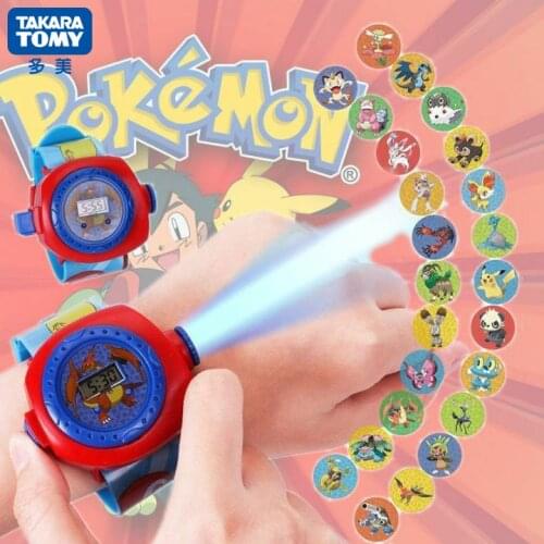 Hot Selling TAKARA TOMY Pokemon Kids Watches Pikachu Colorful Light Source Boys Watch Girls Kids Party Gift Clock Wrist