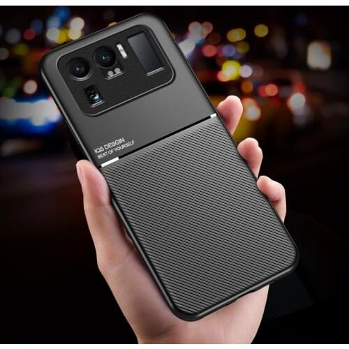 Case For Mi11 Ultra Magnetic Car Built-in Magnet Plate Hard Shockproof Cover For Xiaomi Mi 11 Ultra