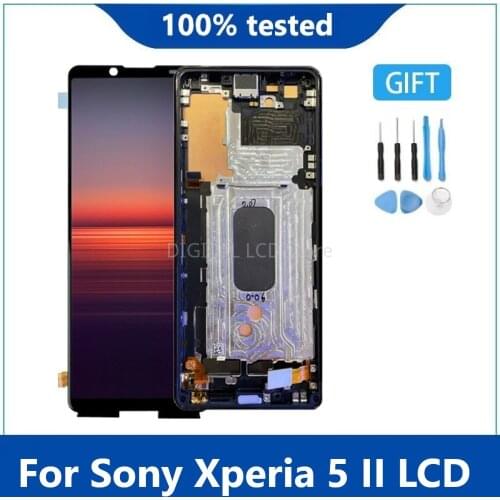 For Sony Xperia 5 II LCD Display Touch Panel Screen Digitizer Assembly For Sony X5 II SO-52A XQ-AS42 XQ-AS52 XQ-AS62 XQ-AS72 lcd