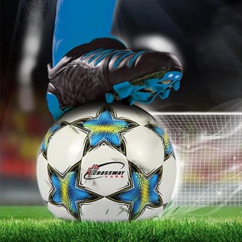 1 Set Soccer Ball Leakage Proof Standard NO.5 Crossway Soccer Strong Resilience PVC Kids Adult Training Football for Competition