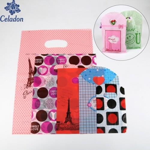 Hot Sale !! 2018 New Product Plastic Fashion Gift Packaging Bag Random Mix Color For Gift Wrapping Shop Shopping Bag