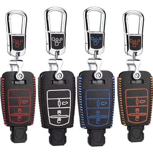 Leather Key Cover For FIAT Viaggio 2017 2012-2015 FIAT ottimo 2014 1.4T leather car key case key2p