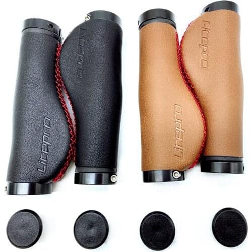 Litepro MTB Mountain Bike PU Leather Handlebar Grips BMX Folding Road Bicycle Handle Comfortable Cover Cycling Accessory