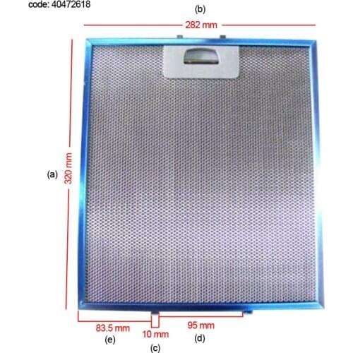 40472618 Cooker Hood Metal Grease Filter For - Teka DE60, DS60, DE70.2 Inox. Thor TCE60 TCE60VR01 320x282mm