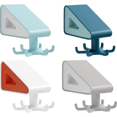 Wall Mounting Kitchen Utensil Hanger Self Adhesive 6 Hooks for Kitchen